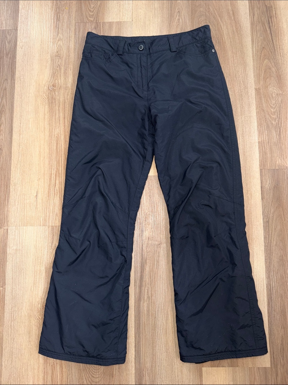 Obermeyer Youth Teens Ski Snow Pants Large (14-16) Black Lined Pockets Snowboard